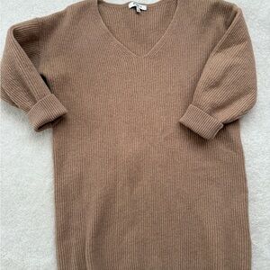 Madewell Brown V-Neck Sweater Classic